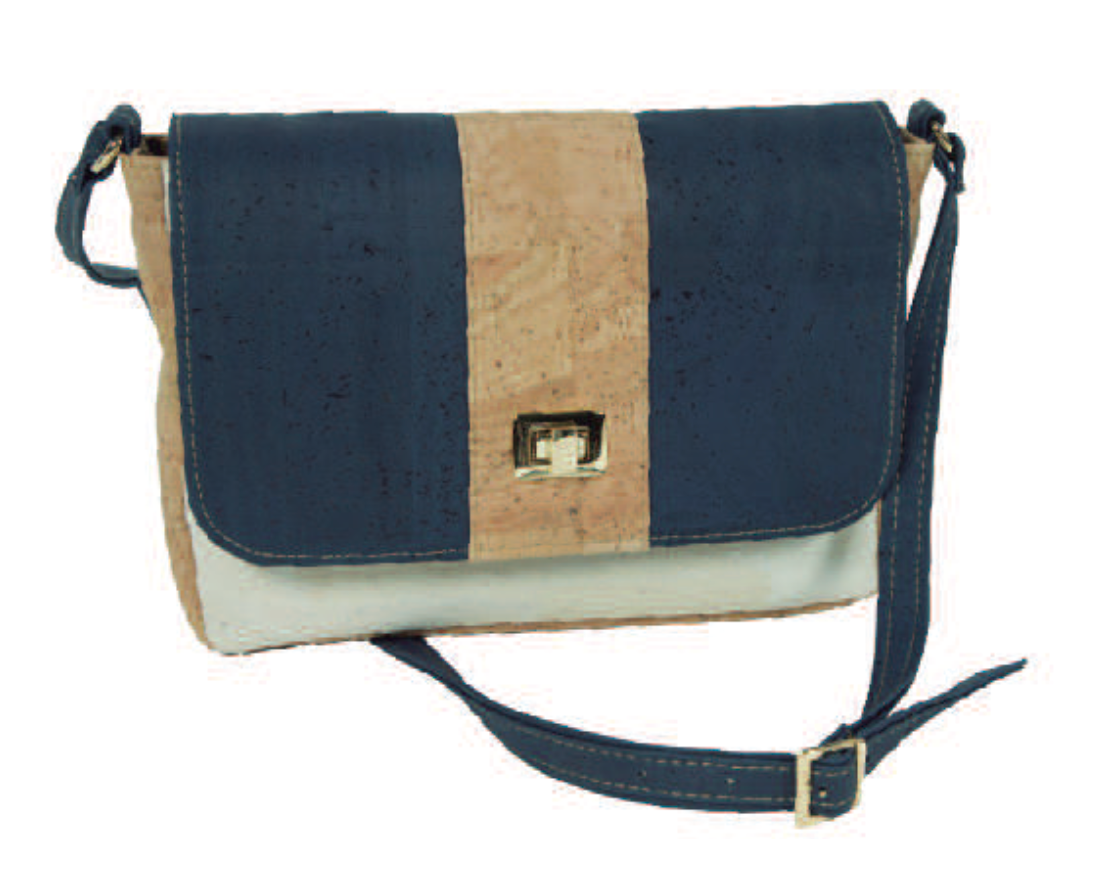 Sapphire Cork Shoulder Bag