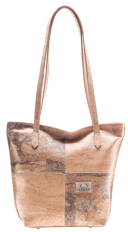 Cork Shoulder Bag with 4 Square Design c139