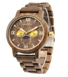 Black walnut wooden watch