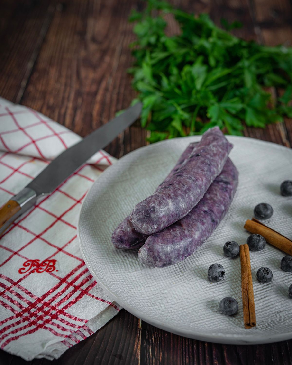 Blåbär-Bratwurst