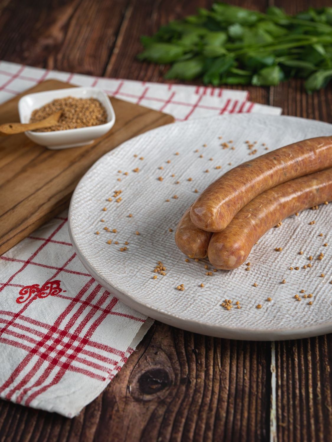 Hopfen-Senf-Bratwurst