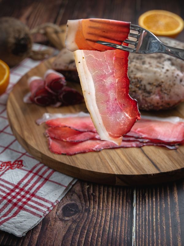 Rote Bete-Orangen Schinken