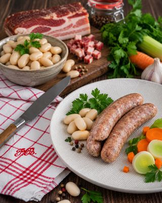 Heppenheimer Bohnensuppe-Bratwurst
