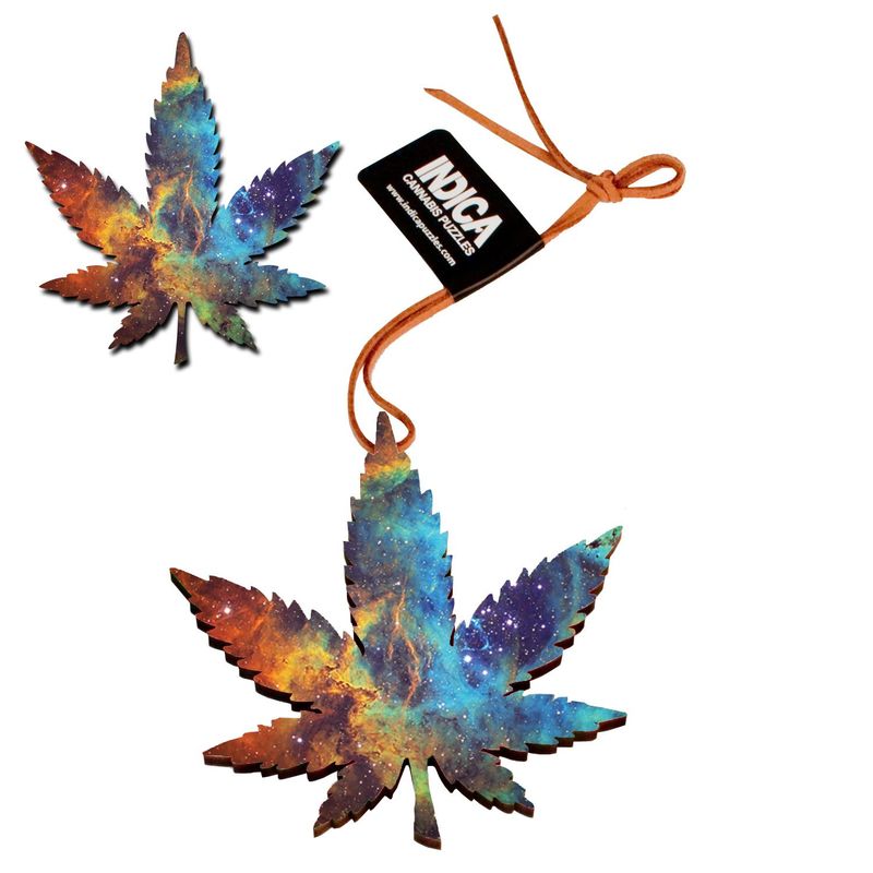 Leaf Shape Magnet/Ornament: "Galactic Bud"