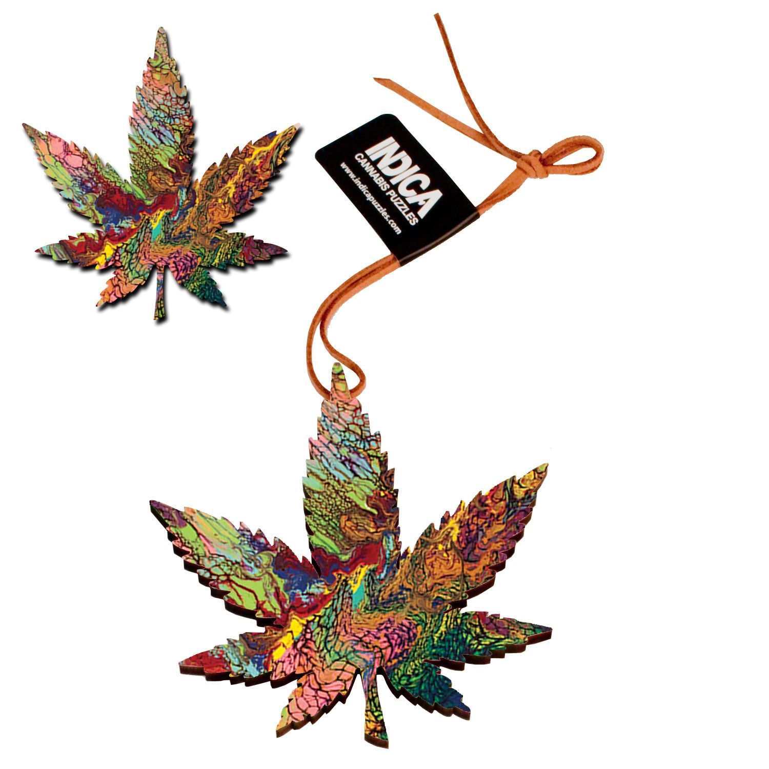 Leaf Shape Magnet/Ornament: "Marble Haze"
