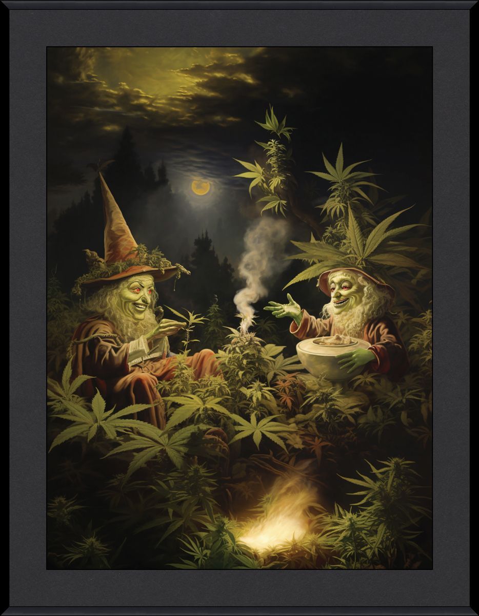 Ray Heere " Midnight Garden" Wall Art - Framed