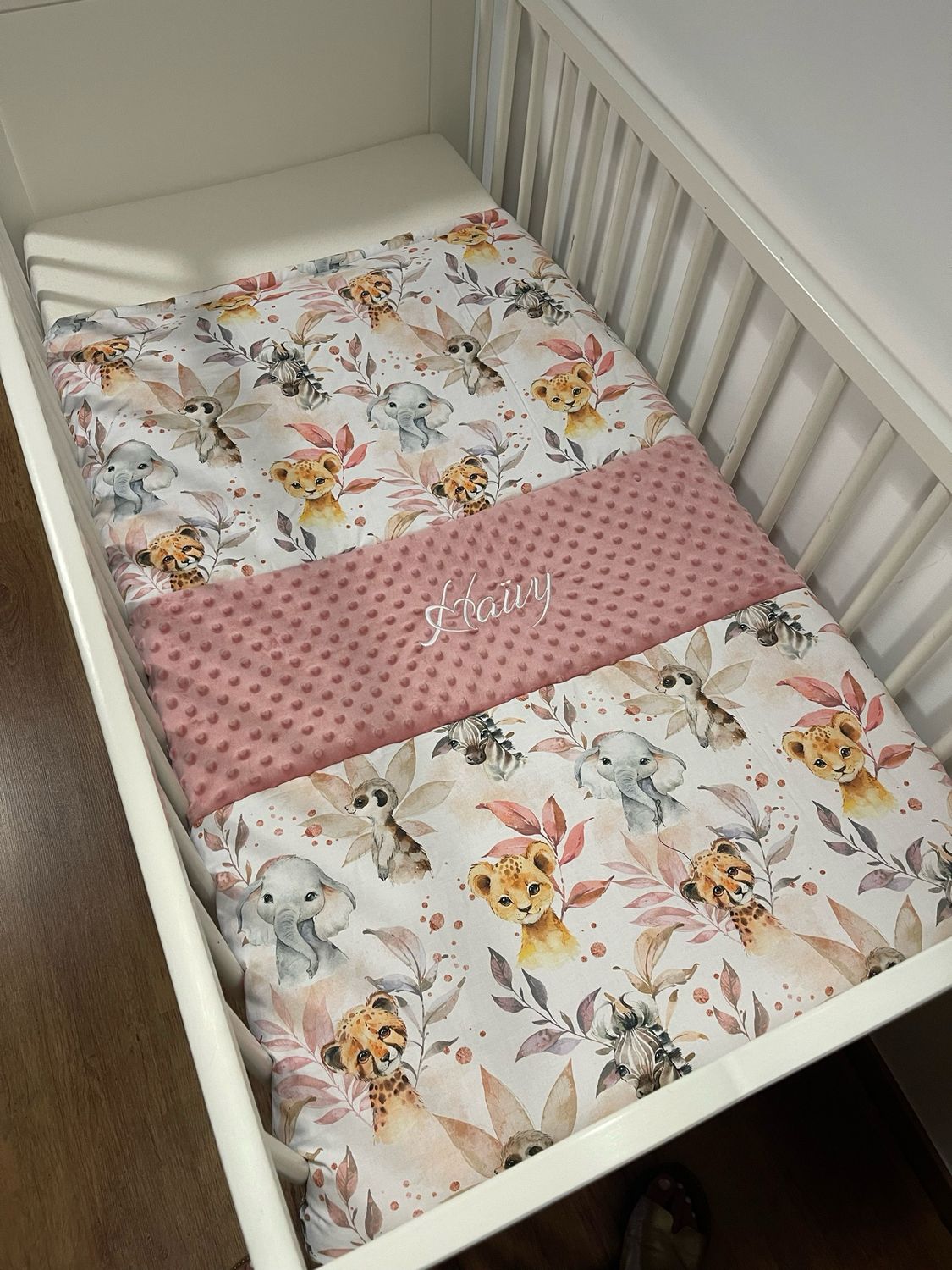 Couverture jungle rose