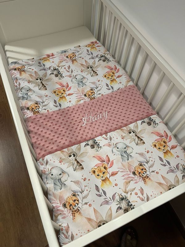 Couverture jungle rose