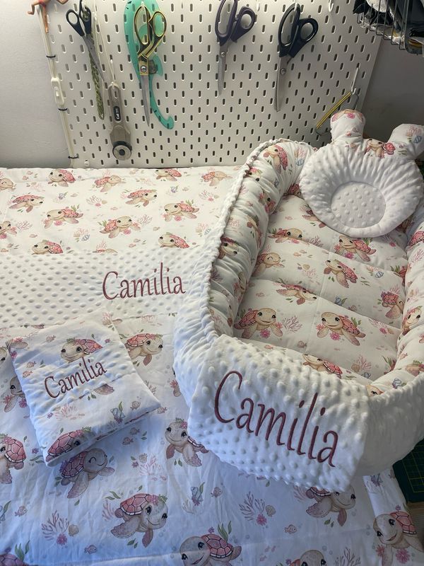 Couverture tortue rose