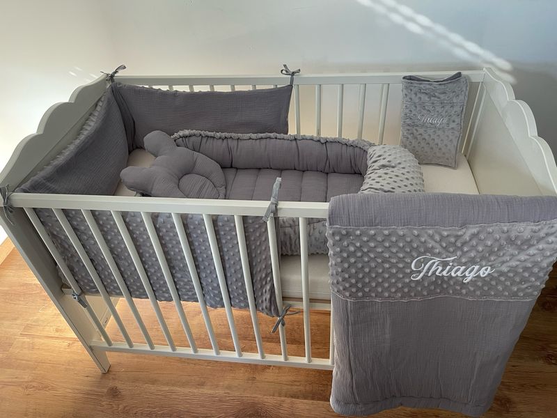 Couverture gaz de coton gris