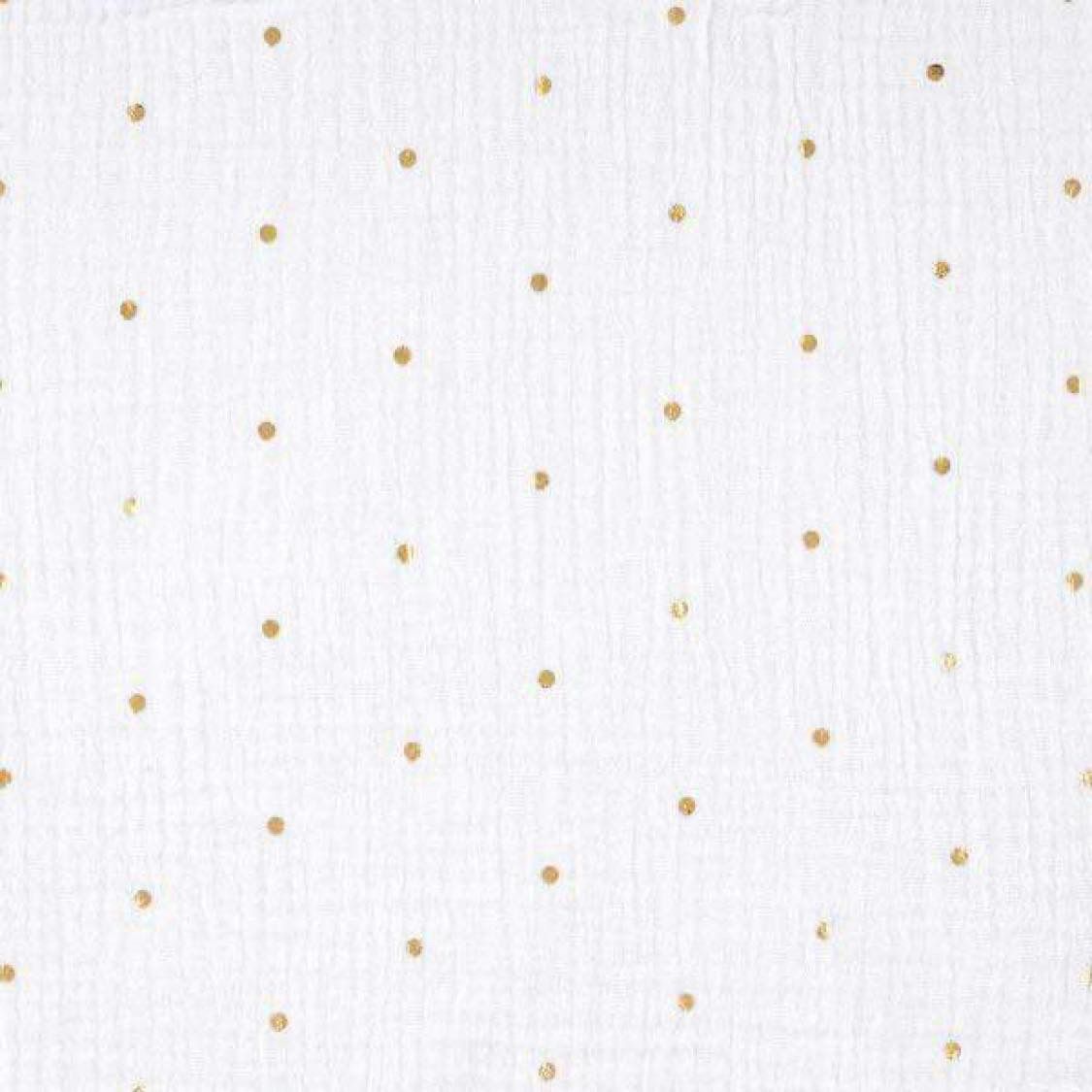 Carnet de santé blanc à pois doré