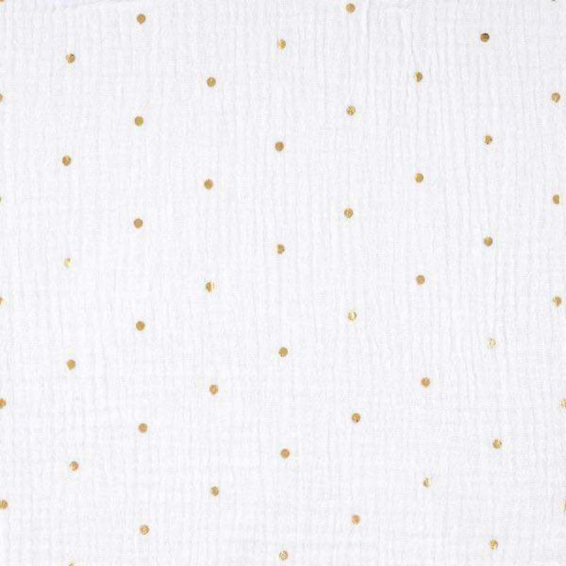 Carnet de santé blanc à pois doré