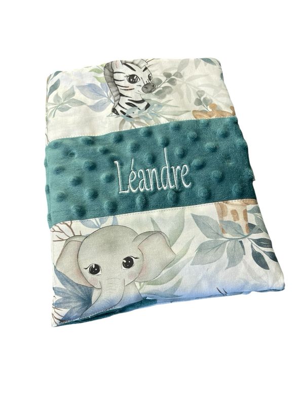 Carnet de santé safari mignon bleu