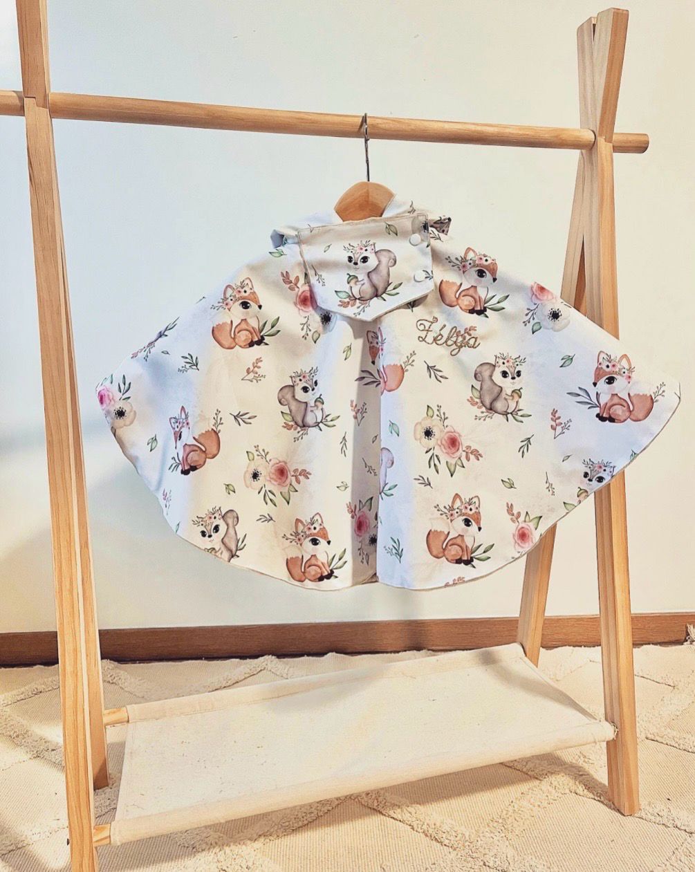 Poncho écureuils imperméable