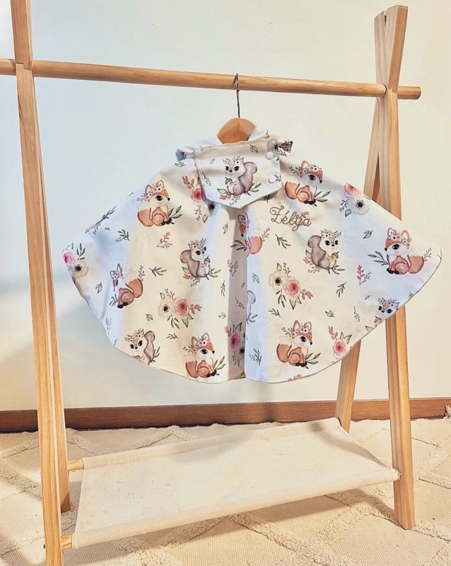 Poncho écureuils imperméable