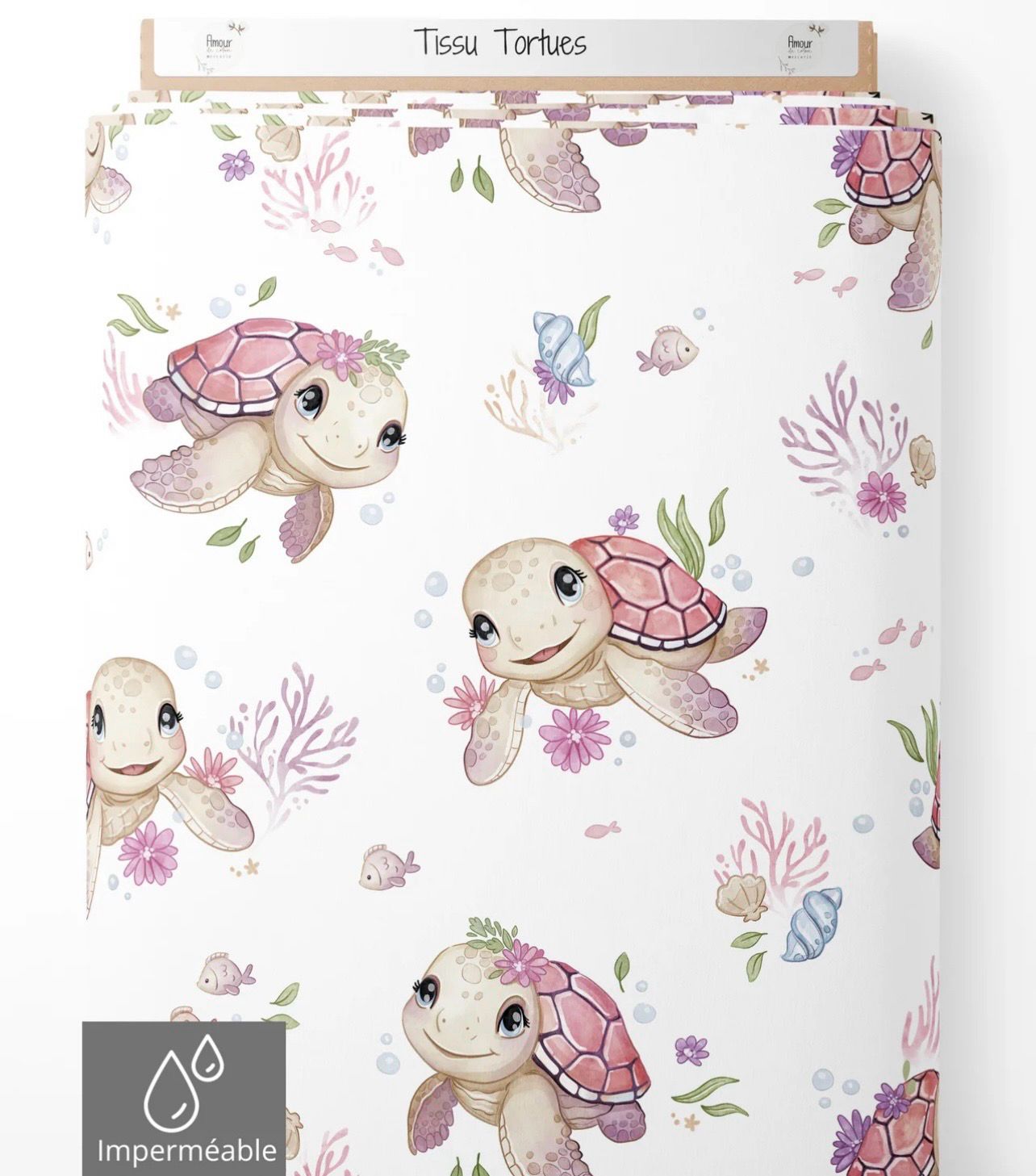 Poncho tortue rose imperméable