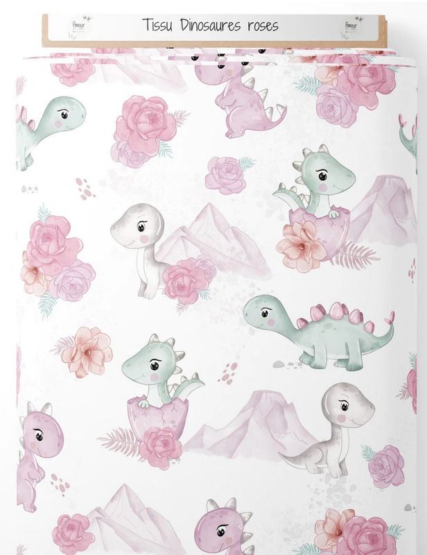 Doudou dinosaures roses