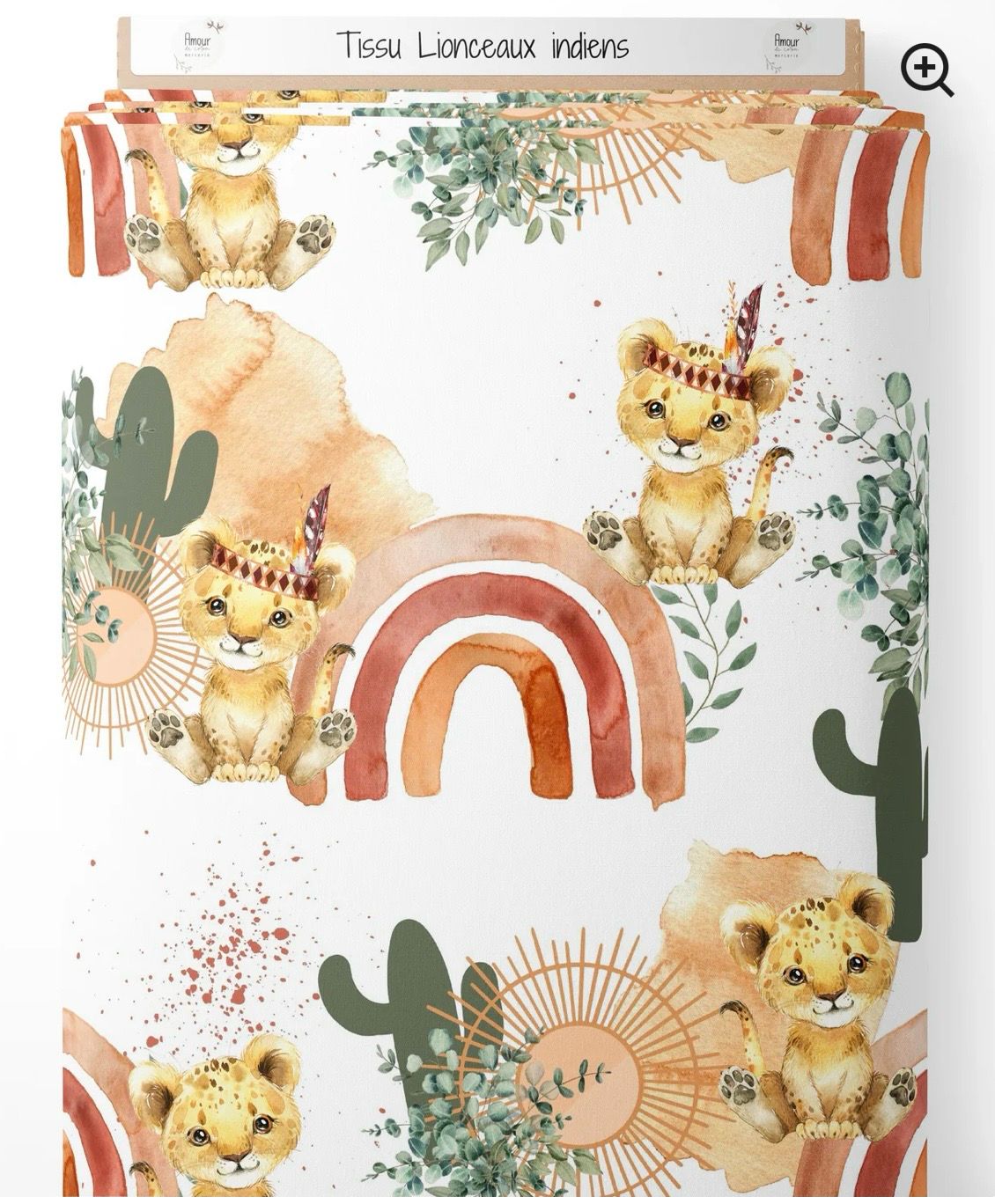 Doudou lionceaux indiens