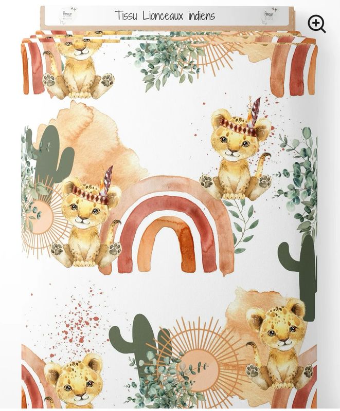 Doudou lionceaux indiens