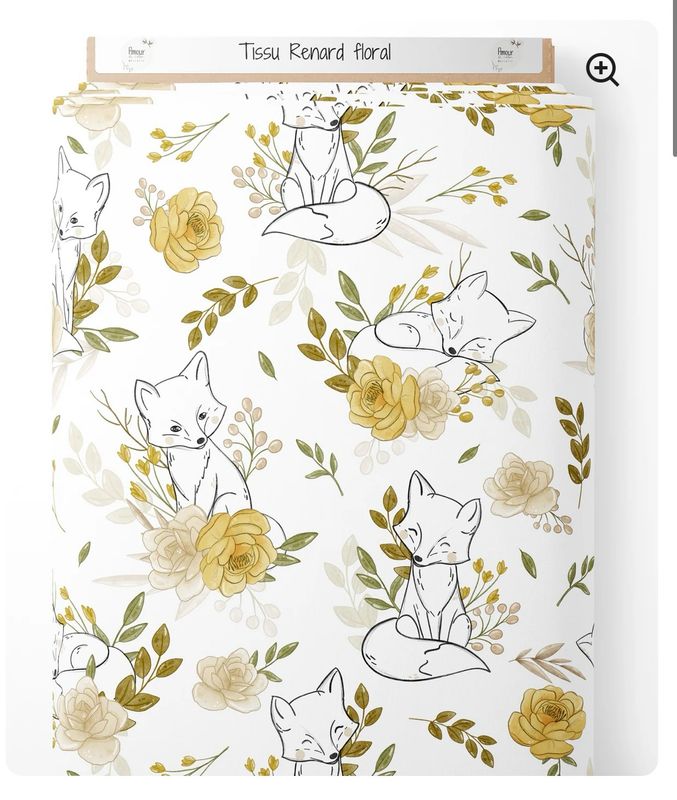 Attache tétine renard floral