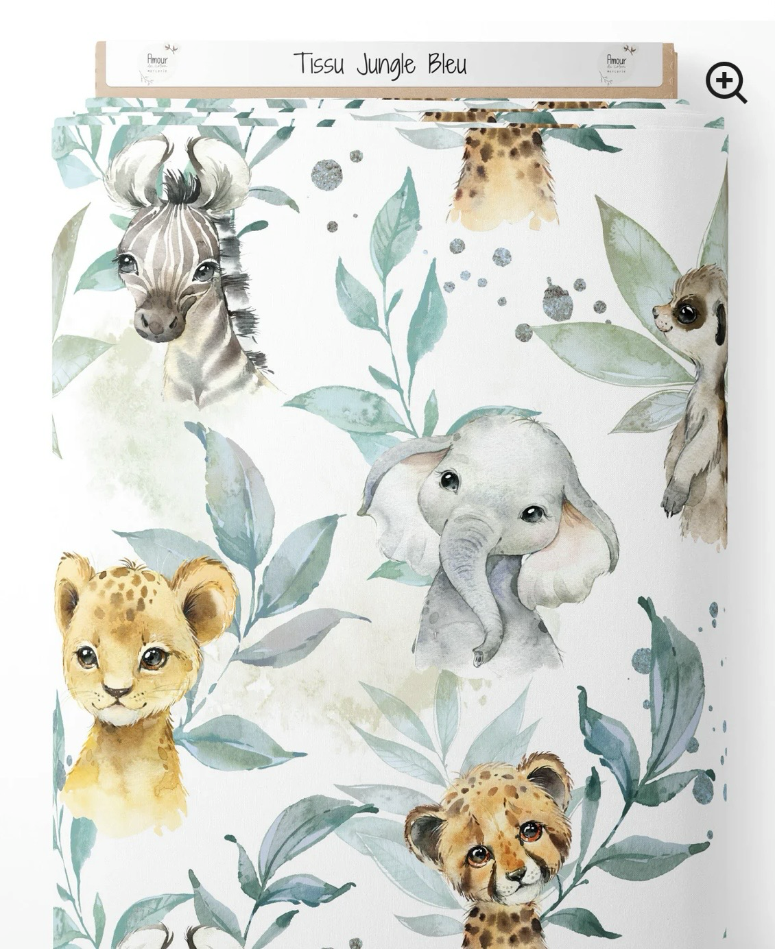Tour de parc et tapis jungle bleu