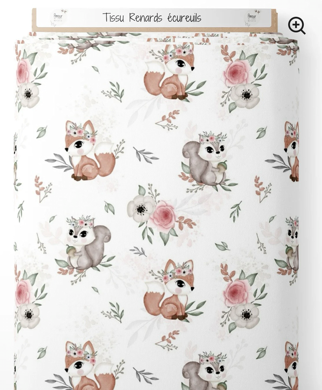 Attache tétine renards écureuils