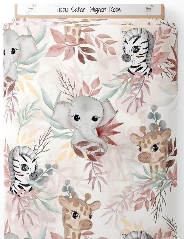 Gigoteuse safari mignon rose