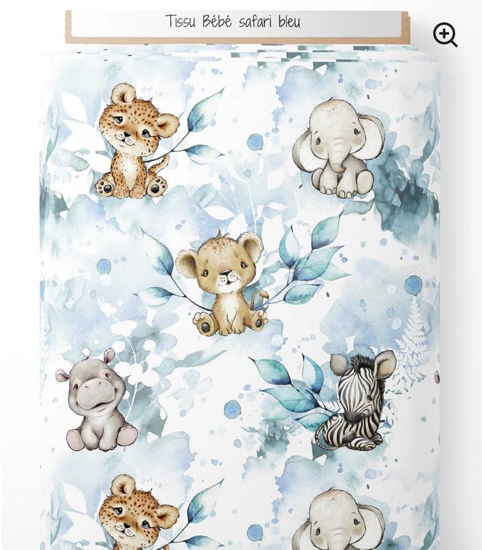 Gigoteuse bébé safari bleu
