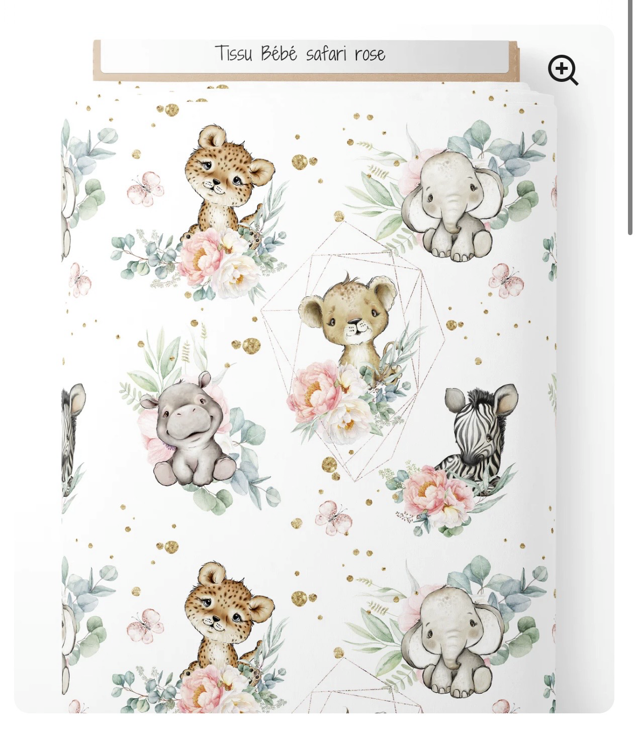 Gigoteuse bébé safari roses