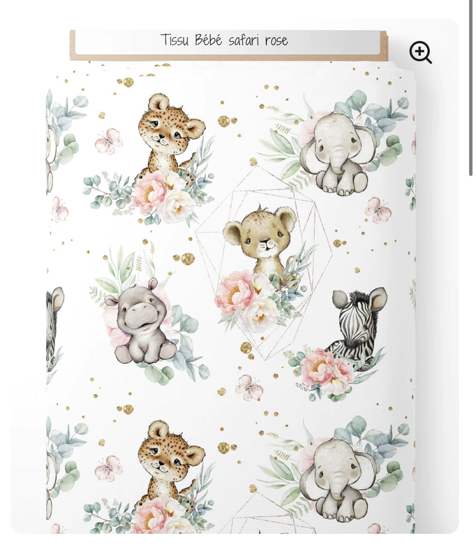 Gigoteuse bébé safari roses