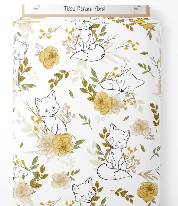 Tour de parc et tapis renard floral