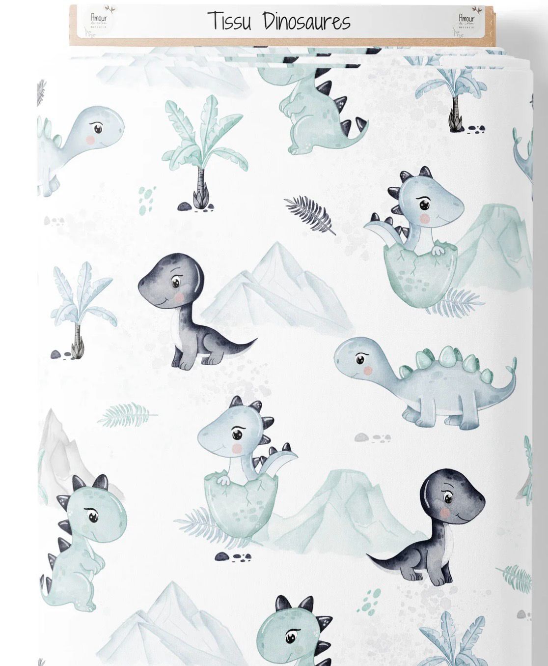 Tour de parc et tapis dinosaures bleu