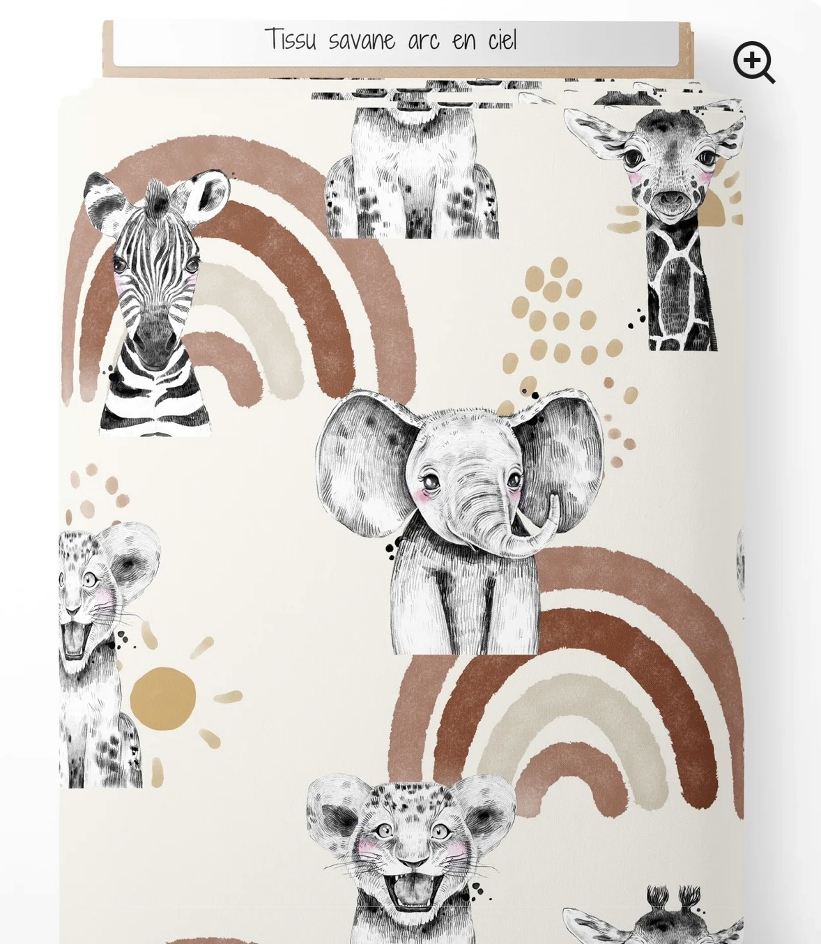 Tour de lit savane arc en ciel