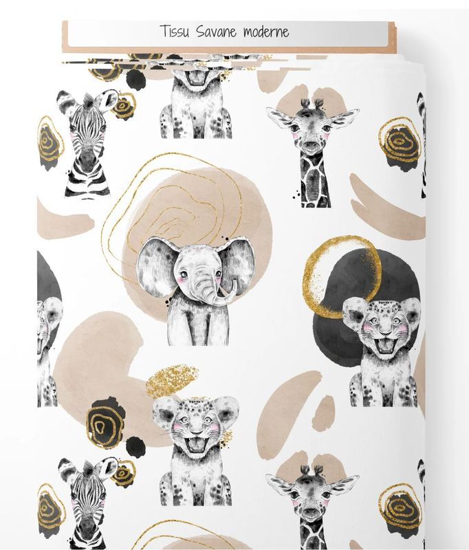 Tour de lit savane moderne