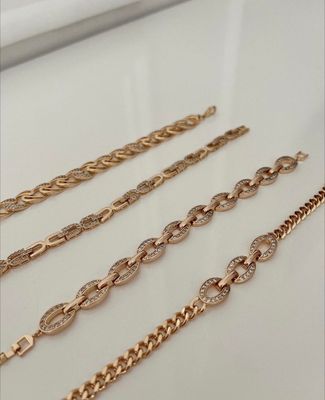 Pulseras en acero rodinado
