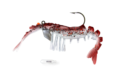 49 Vudu Shrimp Rattler Red Pepper 3.5 inch 1/4 oz (2/pk)