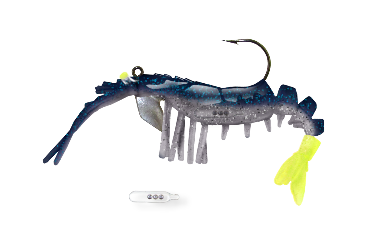 50 Vudu Shrimp Rattler Blue Moon 3.5 inch 1/4 oz (2/pk)