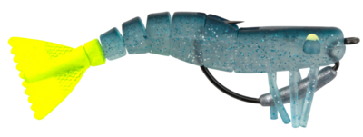 50 Vudu Weedless Shrimp Blue Moon 3.5 inch 1/8 oz 2/pk