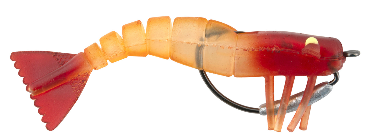54 Vudu Weedless Shrimp Bloody Mary 3.5 inch 1/8 oz 2/pk