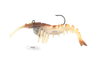 02 Vudu Shrimp Rattler Brown 3.5 inch 1/4 oz  (2/pk)