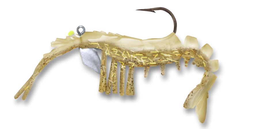 56 Vudu Shrimp Bone/Gold Dust 3.25 inch 1/4 oz (2/pk)