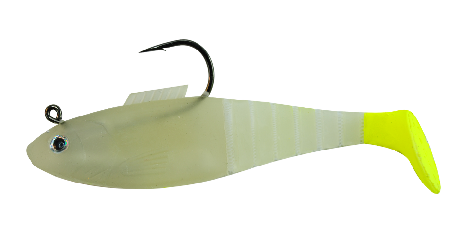 07 Vudu Shad Glow Chartreuse 3 inch 1/4oz 3/pk