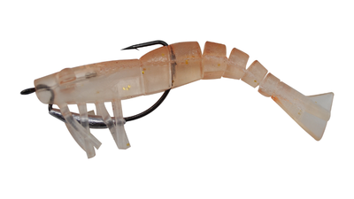 09 Vudu Weedless Shrimp Clear 3.5 inch 1/8 oz 2/pk