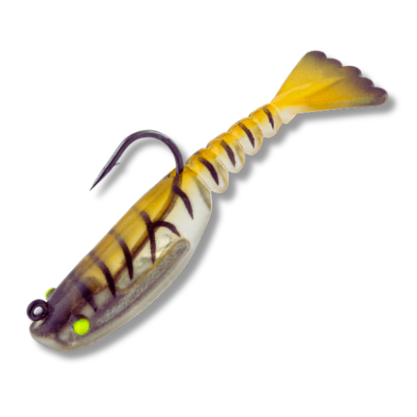 08 Vudu Mambo Shrimp Gold 3 inch 1/8 oz 2/pk