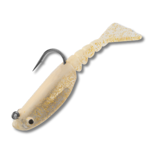 56 Vudu Mambo Shrimp Bone/Gold Dust 3 inch 1/8 oz 2/pk