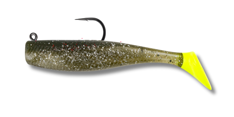 09 Vudu Rigged Quiver Shad Chicken on a Chain 3 inch 1/8 oz 2/pk