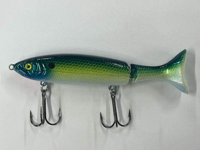 KICK-A-SHAD 5 Inch BLUE/GREEN Custom Hand Airbrush