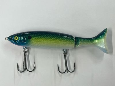 KICK-A-SHAD 5 Inch BLUE/GREEN Custom Hand Airbrush