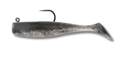 02 Vudu Rigged Quiver Shad Silver Mullet 3 inch 1/8 oz 2/pk