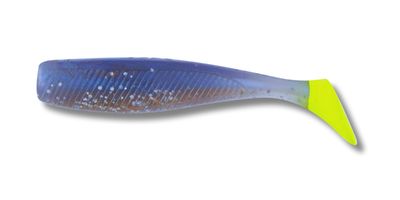 08 Quiver Shad Opening Night/Chart Tail 3 inch 6/pk with 1/8 oz Vudu Jig Head